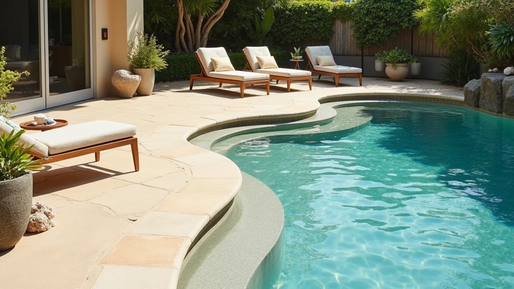 19 Trendy Pool Deck Paint Colors That Set the Mood warm beachy elegance oasis