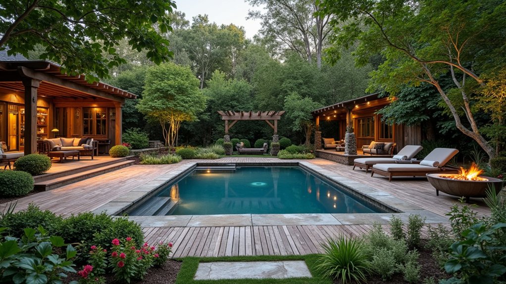 23 Cozy Rustic Pool Landscaping Ideas That Feel Warm And Inviting ...