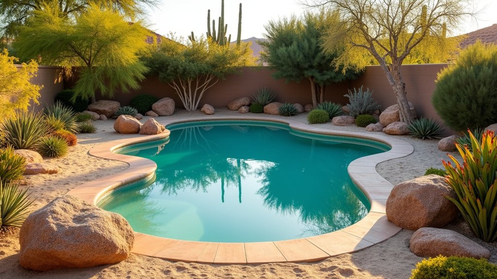 15 Striking Desert Pool Landscaping Ideas That Thrive in the Heat water efficient irrigation systems