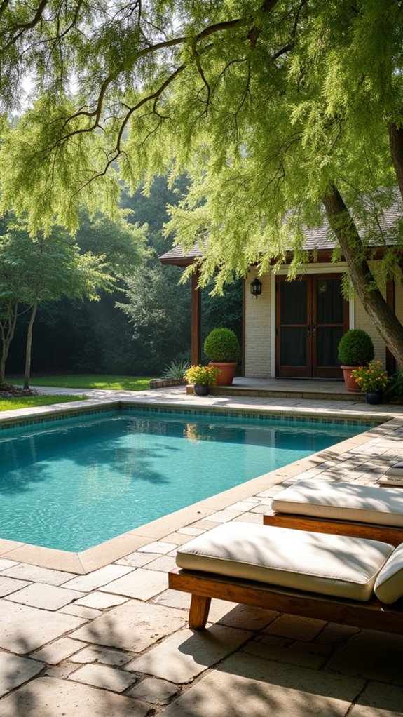 25 Shade Trees For Pool Area Ideas That Bring Cooling Greenery beautiful low maintenance pool trees