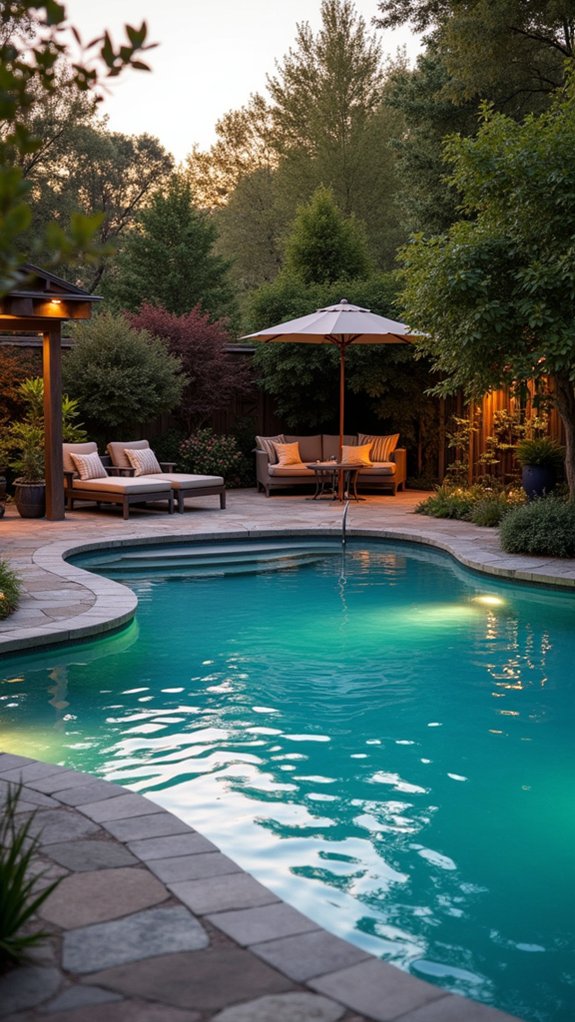 25 Bright Outdoor Pool Lighting Ideas That Elevate the Whole Yard bluetooth pool lights control