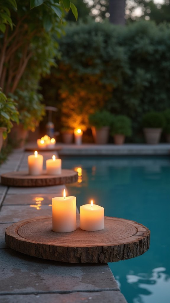 21 Dreamy Pool Mood Lighting Ideas For Soft Evening Vibes candlelit serene pool retreat