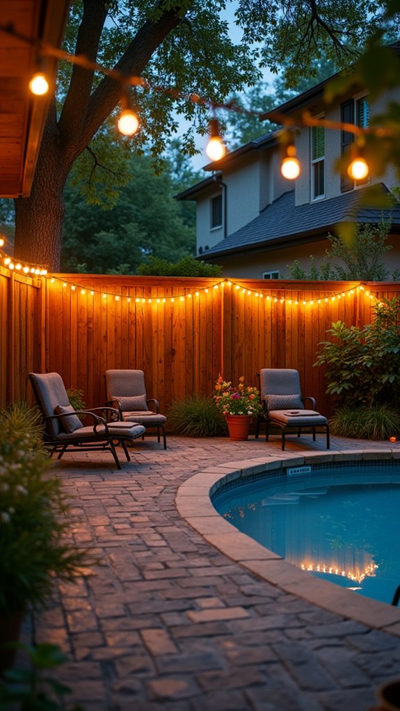23 Charming String Lighting Around Pool Ideas That Add Simple Magic charming illuminated outdoor space
