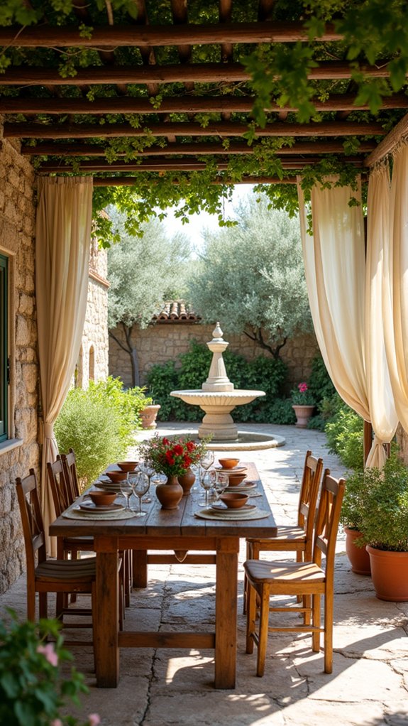 25 Mediterranean Pool Pergola Ideas With Timeless Elegance charming outdoor dining experience