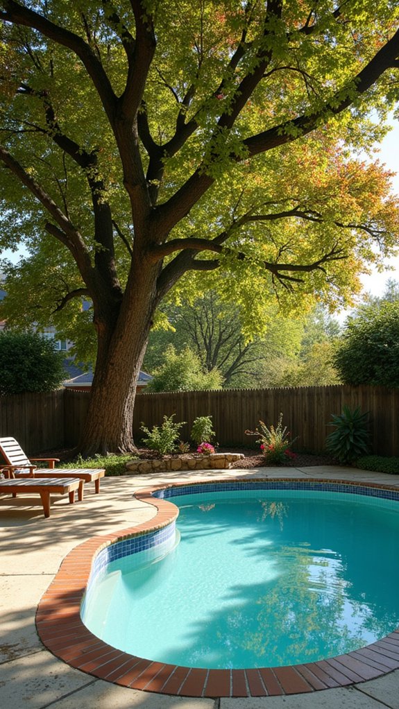22 Comfortable Pool Shade Trees That Offer Natural Coverage charming shade colorful foliage