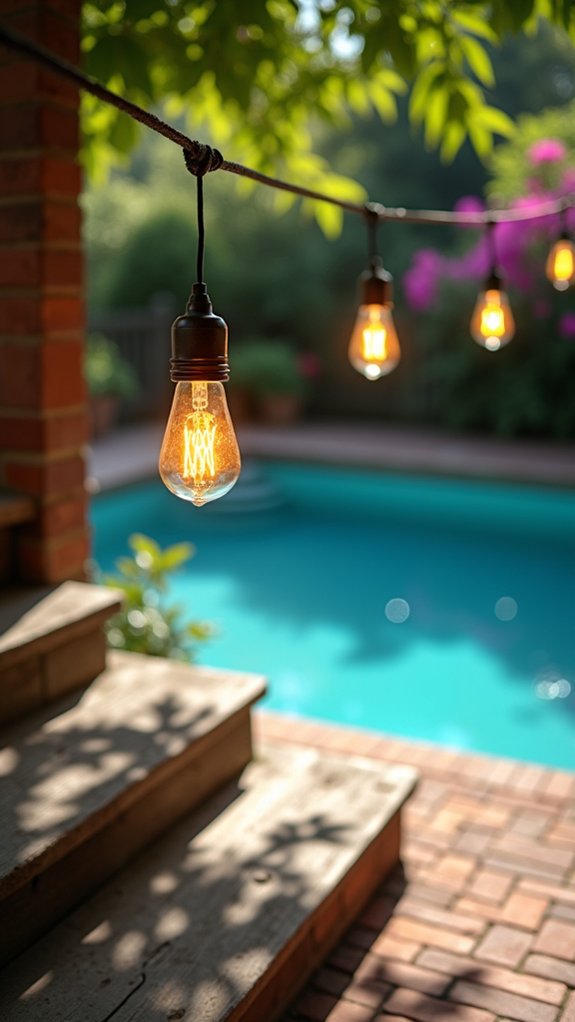 21 Helpful Pool Stairs Lighting Ideas That Guide Each Step charming warm glow lighting