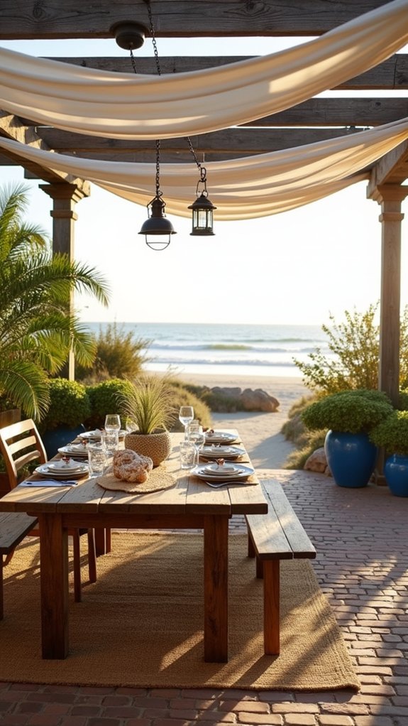 24 Practical Pool Pergola With Kitchen Ideas For Outdoor Cooking coastal nautical decor oasis