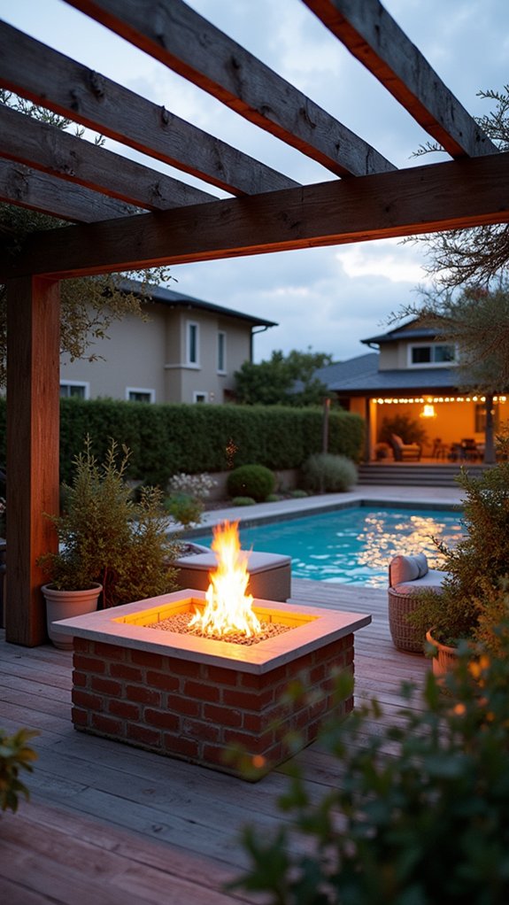 20 Cozy Pool Pergola With Fireplace Ideas For Warm Nights coastal outdoor relaxation haven