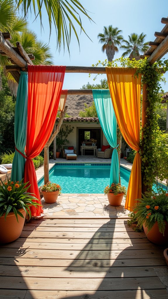 23 Elegant Pool House With Gazebo Ideas For Outdoor Gatherings colorful bohemian pool oasis