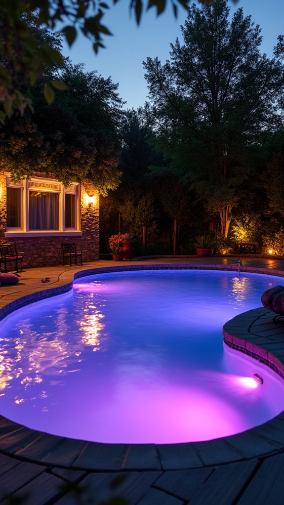 18 Clever Pool Deck Lighting Ideas That Improve Safety and Ambiance colorful energy efficient ambiance transformation