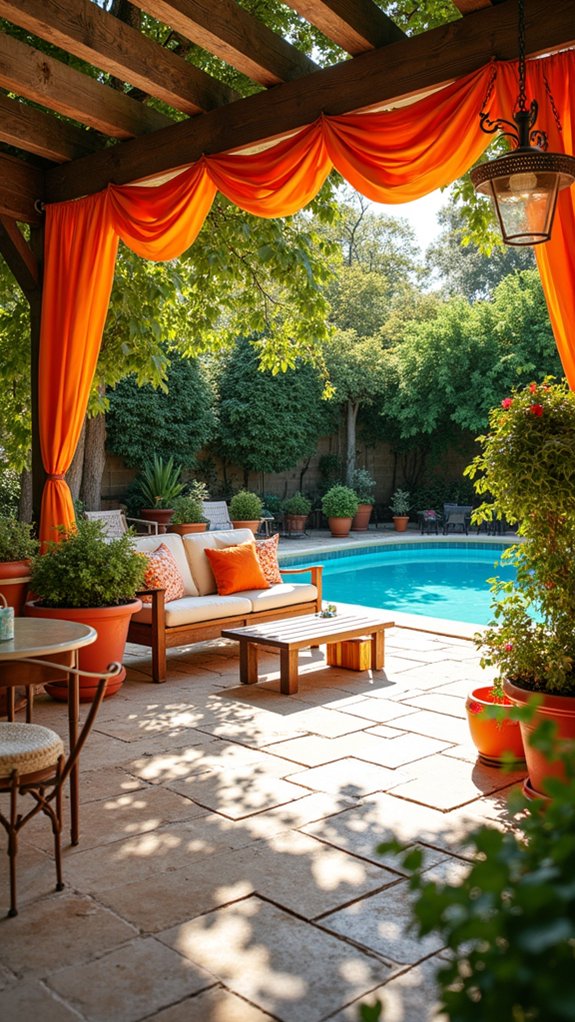 25 Breezy Pool House With Pergola Ideas That Add Shade and Style colorful vibrant pool house