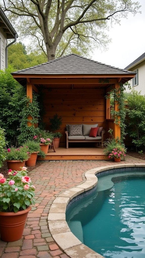21 Backyard Pool Gazebo Ideas That Anchor the Space compact gazebo for small yards