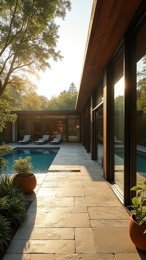 23 Stylish Pool House Exterior Ideas That Boost Curb Appeal contemporary elegant glass facades