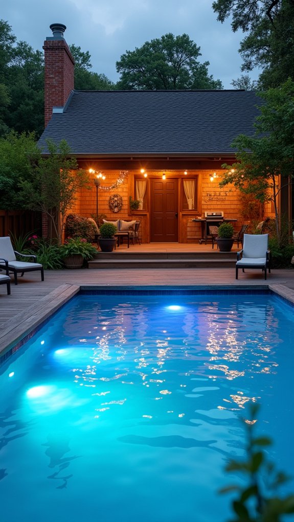 22 Bright Underwater Pool Lighting Ideas That Make Swims More Fun convenient color changing pool lights