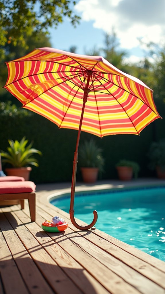 18 Easy Pool Shade Umbrella Ideas For Quick Relief convenient shade for outdoor enjoyment