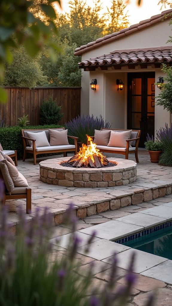 22 Mediterranean Pool House Ideas With Sun Washed Character cozy evenings by fire