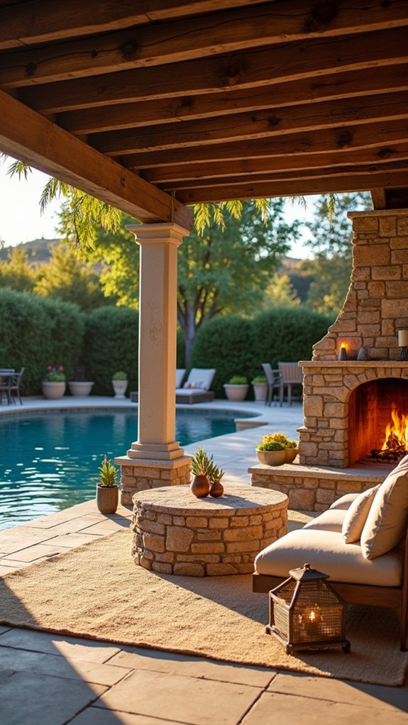 21 Trendy Pool Pergola With TV Ideas For Entertainment Outdoors cozy evenings by fireplace