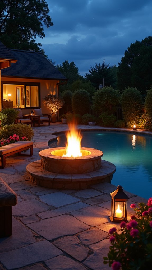 18 Relaxing Pool Lighting At Night Ideas That Create a Peaceful Mood cozy evenings by the pool