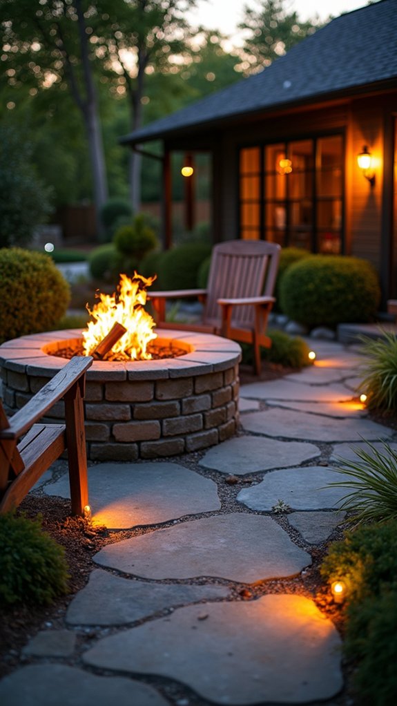 19 Stylish Above Ground Pool Lighting Ideas That Look Professionally Done cozy fire pit ambiance