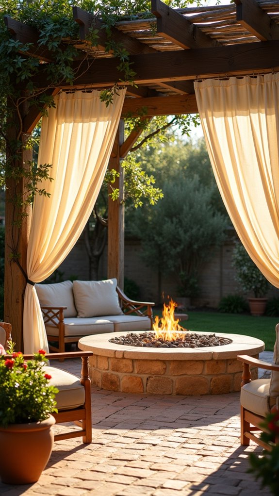 25 Mediterranean Pool Pergola Ideas With Timeless Elegance cozy gatherings around fire