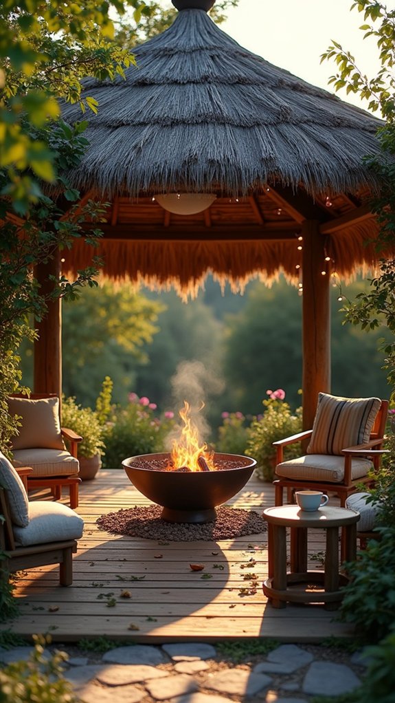 22 Warm Pool Gazebo With Fireplace Ideas That Extend the Season cozy gazebo with fire