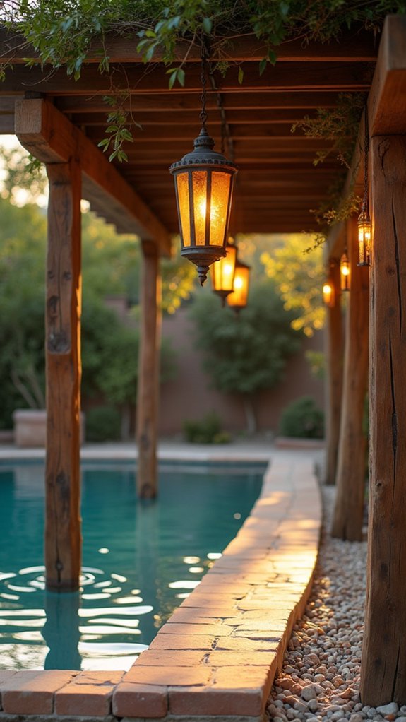 19 Rustic Pool Pergola Ideas With Earthy Appeal cozy magical pool retreat