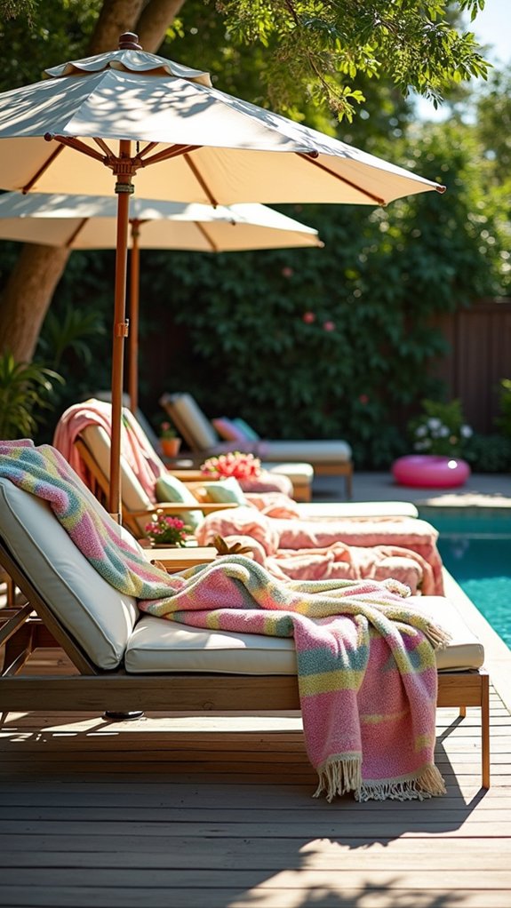 19 Clever Pool Shade Hacks That Make Hot Days Easier cozy oasis with towels