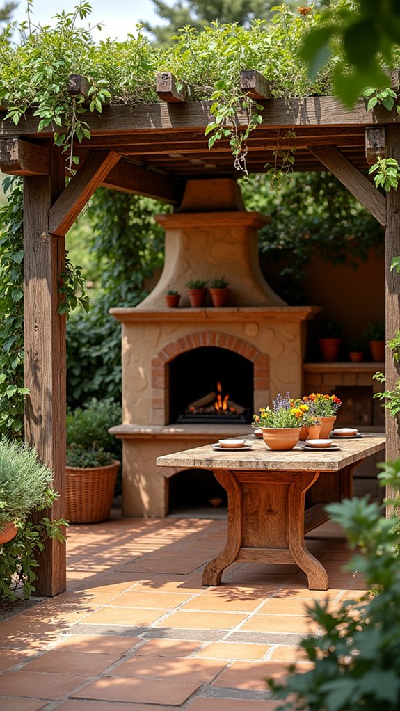 24 Practical Pool Pergola With Kitchen Ideas For Outdoor Cooking cozy outdoor fireplace gatherings