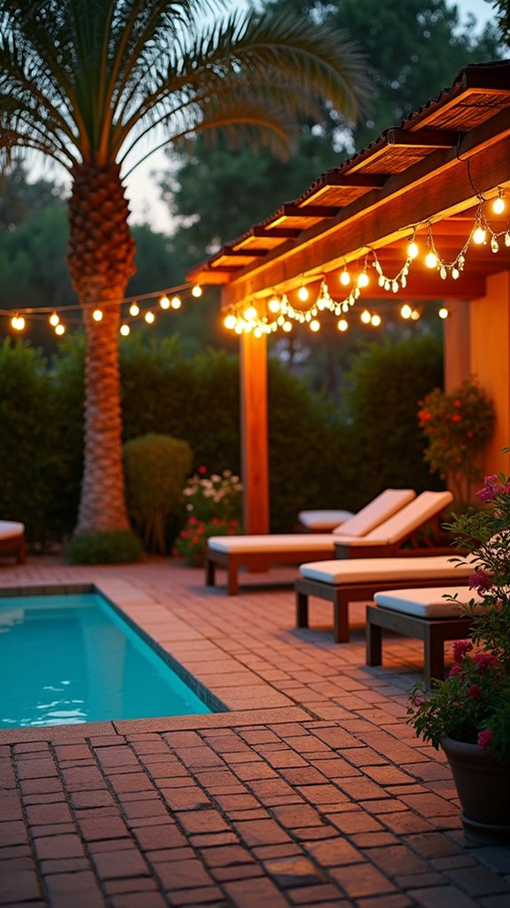 18 Clever Pool Deck Lighting Ideas That Improve Safety and Ambiance cozy outdoor gathering atmosphere