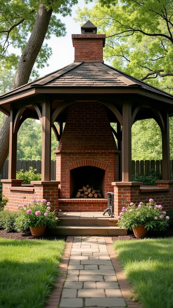 22 Warm Pool Gazebo With Fireplace Ideas That Extend the Season cozy outdoor gathering space