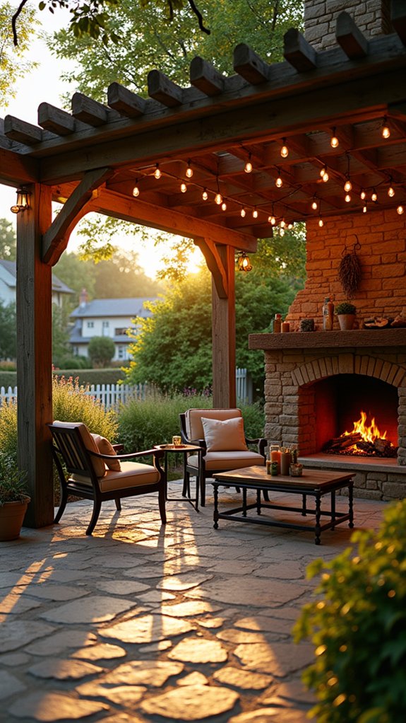 20 Cozy Pool Pergola With Fireplace Ideas For Warm Nights cozy outdoor gathering space