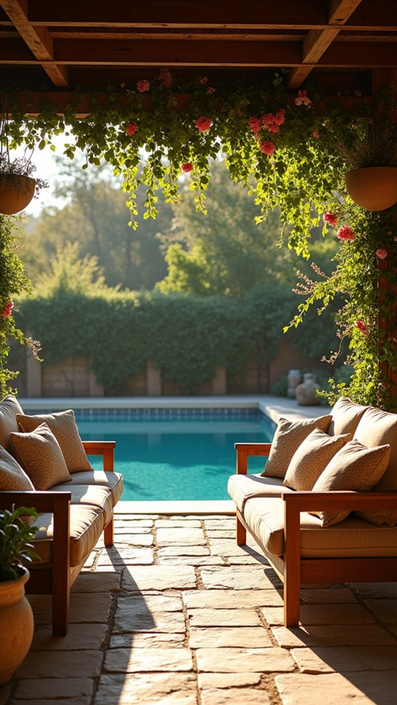 21 Inspiring Pool House Ideas That Transform Your Backyard cozy outdoor relaxation space