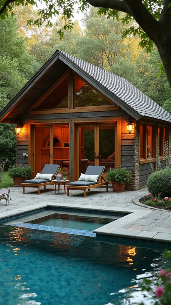20 Relaxing Pool House With Sauna Ideas For Spa Style Living cozy retreat with sauna