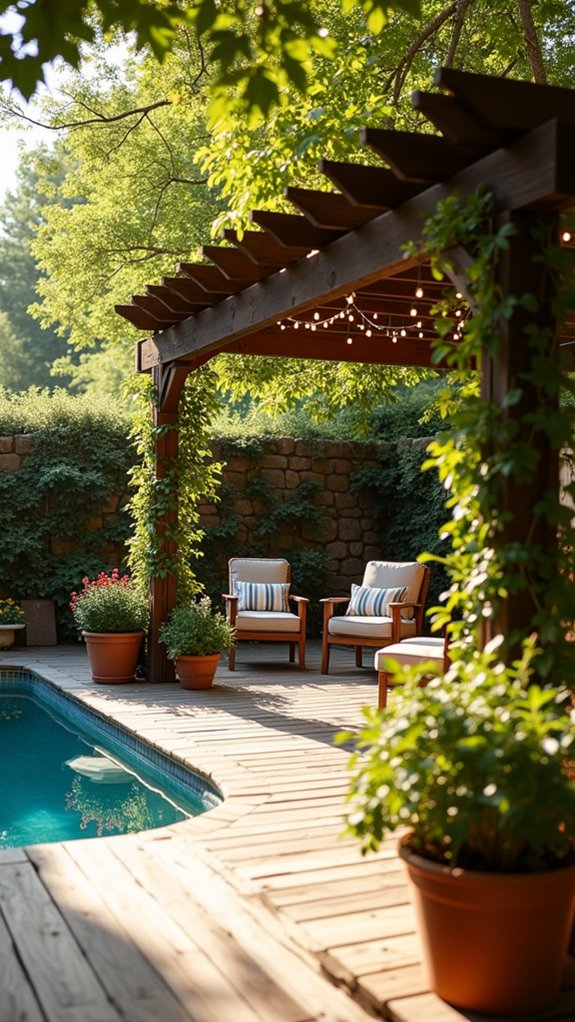 18 Charming Backyard Pool Pergola Ideas That Complete the Space cozy year round outdoor gatherings