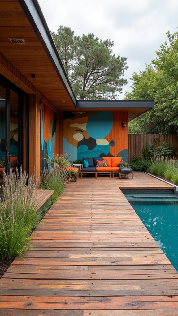 23 Stylish Pool House Exterior Ideas That Boost Curb Appeal creative mural transformations enhance spaces