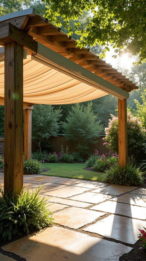 24 Smooth Retractable Pool Shade Ideas That Adjust Effortlessly custom shade pavilion design