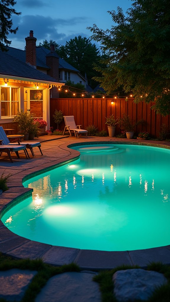 25 Unique Pool Lighting Ideas That Stand Out After Dark customizable bluetooth pool lighting