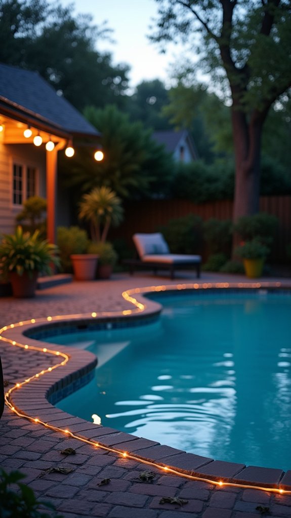 24 Soft Pool Edge Lighting Ideas That Outline the Water Beautifully customizable rope lighting charm