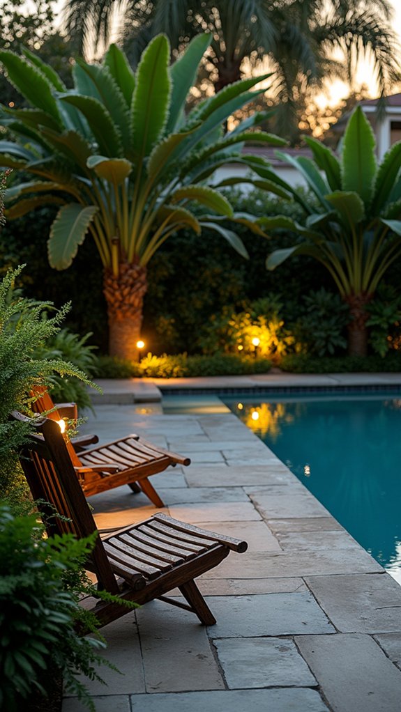 24 Lush Pool Garden Lighting Ideas That Bring Plants to Life customizable smart garden lighting