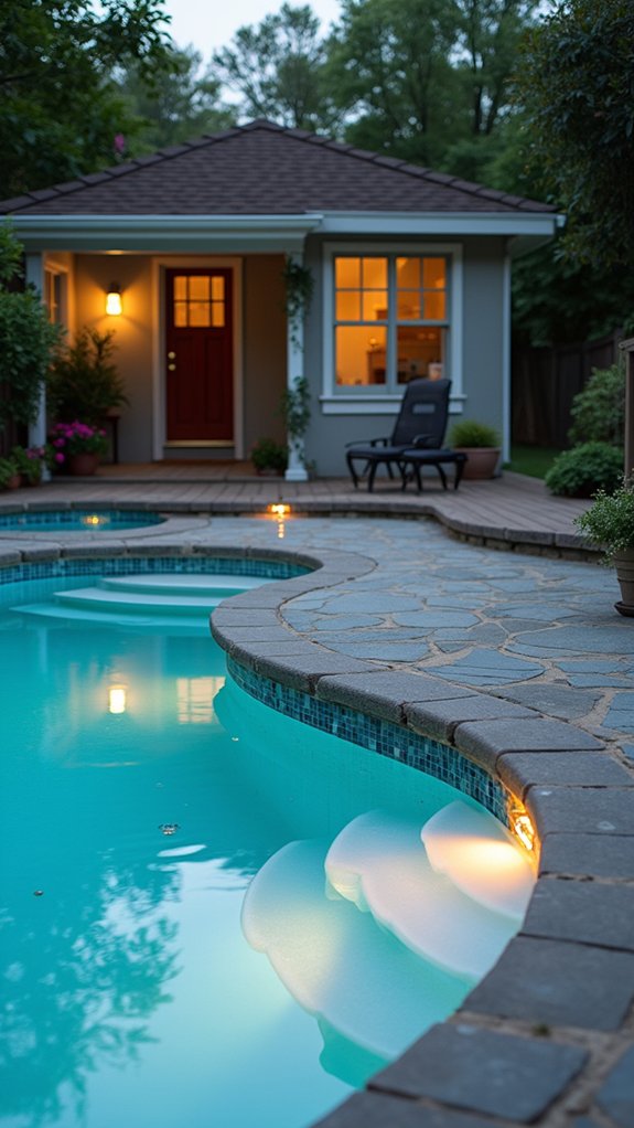 20 Subtle Pool Step Lighting Ideas That Keep Every Stair Visible customized illuminated pool experience