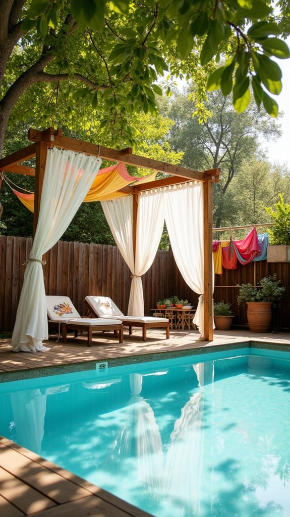 20 Flexible Movable Pool Shade Ideas For Changing Sunlight diy canopy and sail