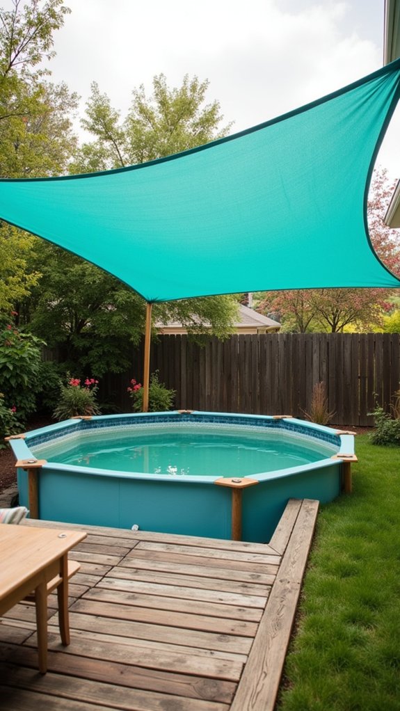 23 Budget Friendly Cheap Pool Shade Ideas That Still Work Well diy stylish shade solution