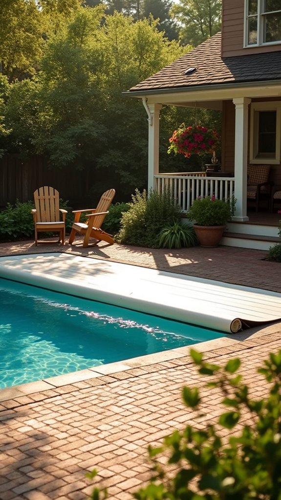 19 Smart Above Ground Pool Shade Ideas For Breezy Afternoons dual purpose pool protection solution