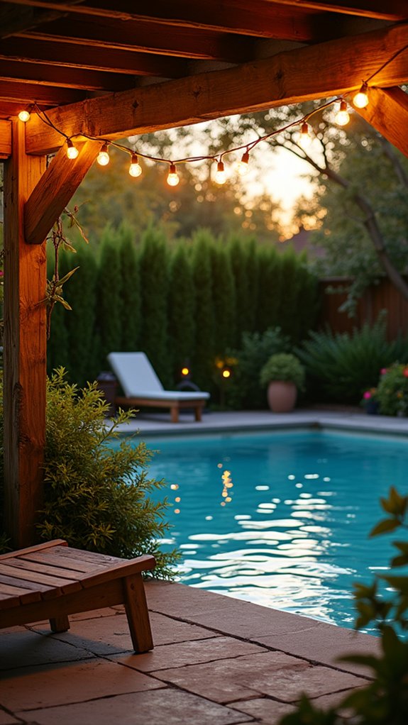 23 Charming String Lighting Around Pool Ideas That Add Simple Magic eco friendly outdoor illumination solution
