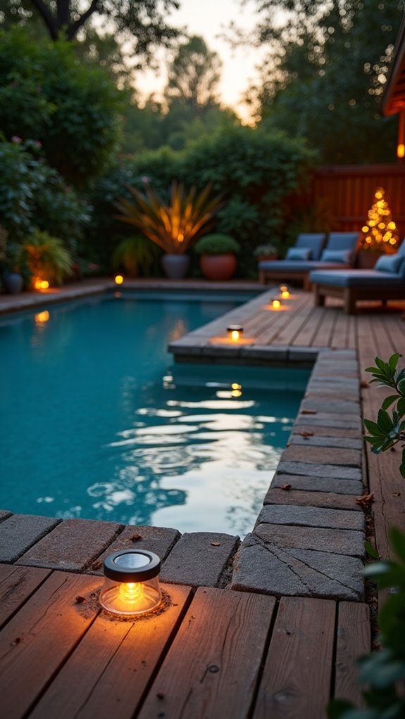 24 Soft Pool Edge Lighting Ideas That Outline the Water Beautifully eco friendly pool ambiance lights