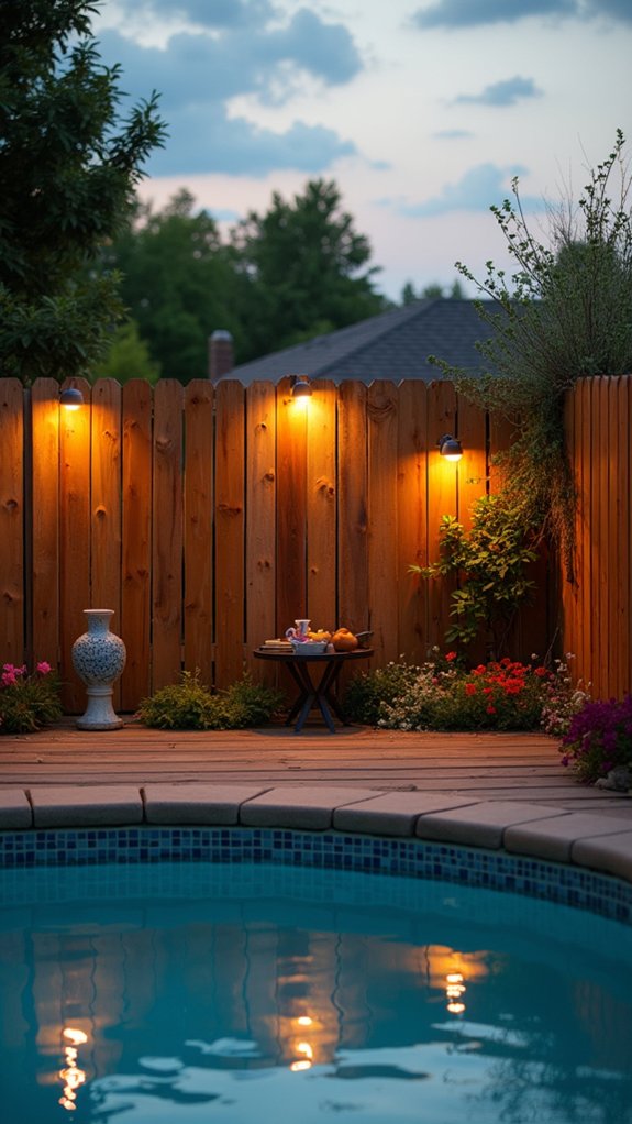 19 Practical Pool Fence Lighting Ideas That Boost Security and Style eco friendly pool lighting solution