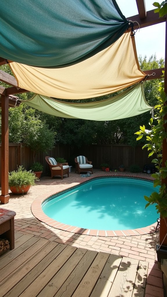 23 Budget Friendly Cheap Pool Shade Ideas That Still Work Well eco friendly pool shade solution
