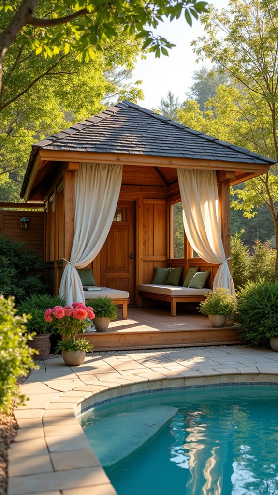 24 Beautiful Pool Gazebo Ideas That Add Shade and Structure eco friendly relaxation oasis