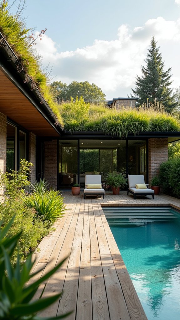 20 Modern Pool House Ideas With Sleek Architectural Details eco friendly roof benefits