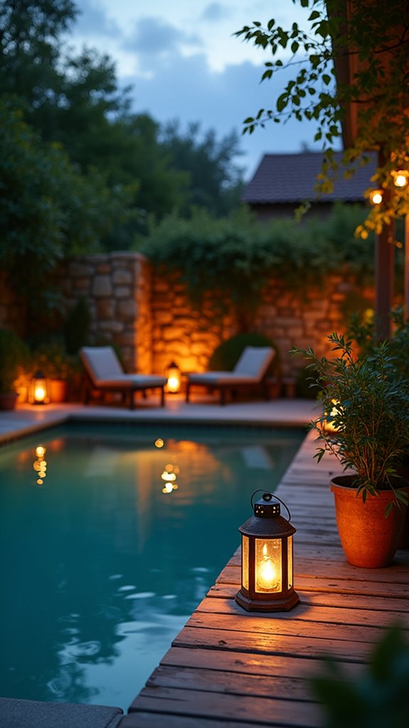 23 Warm Pool Wall Lighting Ideas That Wash Surfaces With Gentle Light eco friendly solar lantern charm